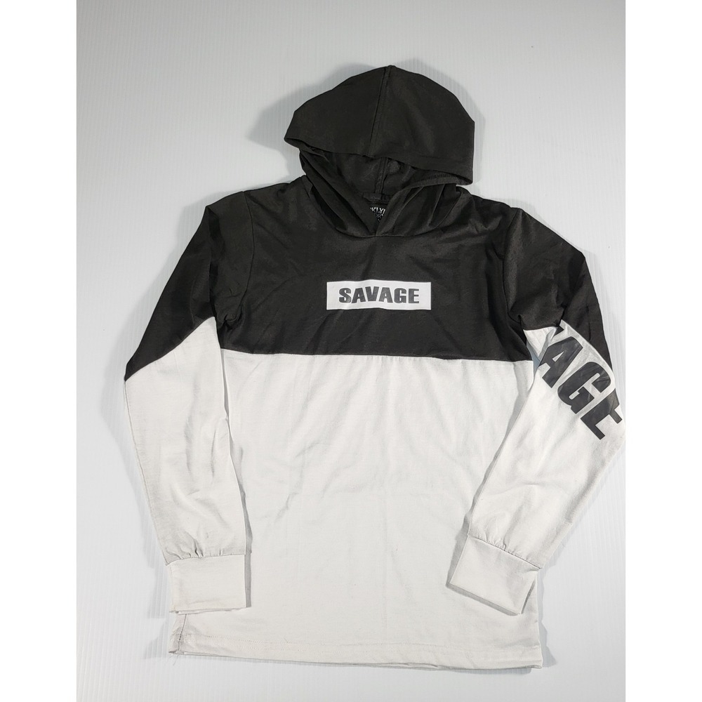 Brooklyn Laundry Savage Hoodie Long Sleeve Color Block Top M 10/12‎